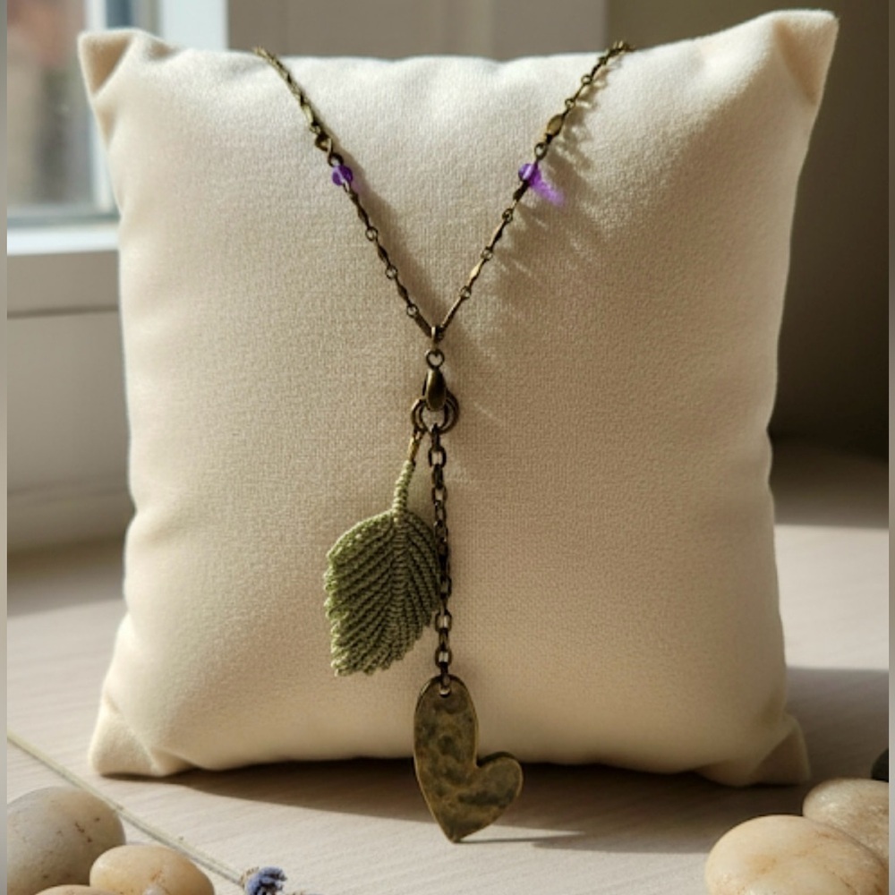 Moon’C Paris long pewter necklace